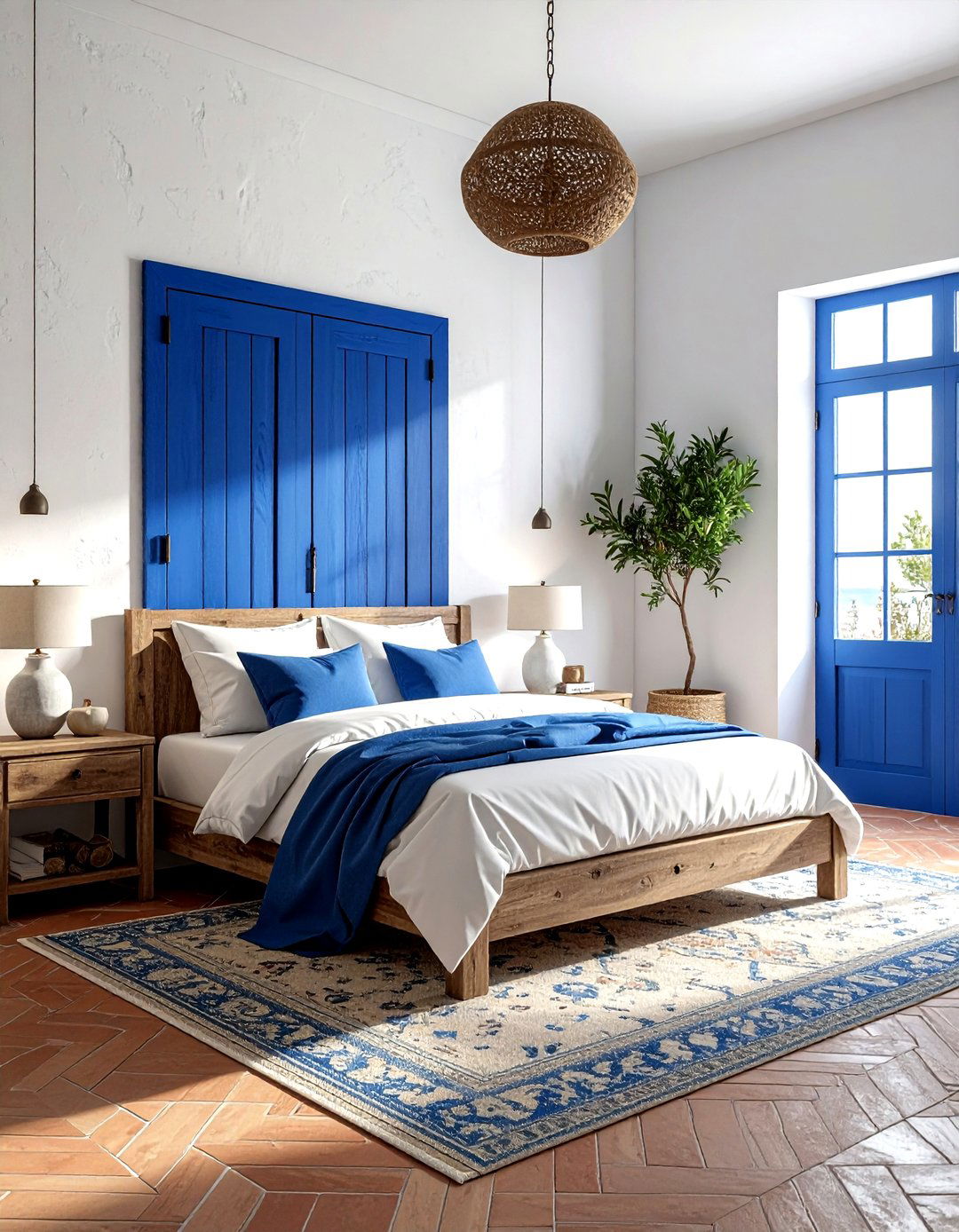 Mediterranean Blue Bedroom - 30 blue bedroom ideas