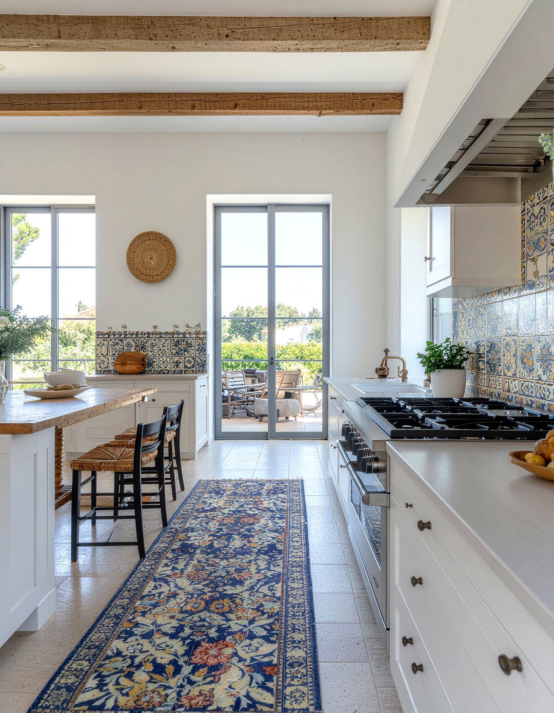 Mediterranean Cement Tile Backsplash - 30 cement tile kitchen backsplash ideas
