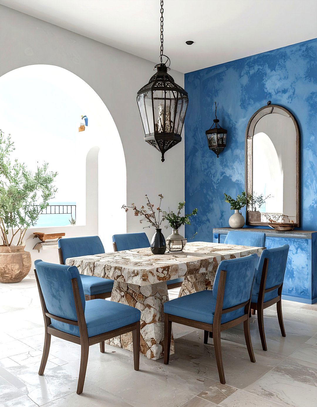 Mediterranean Dining Room - 30 lantern chandelier dining room ideas