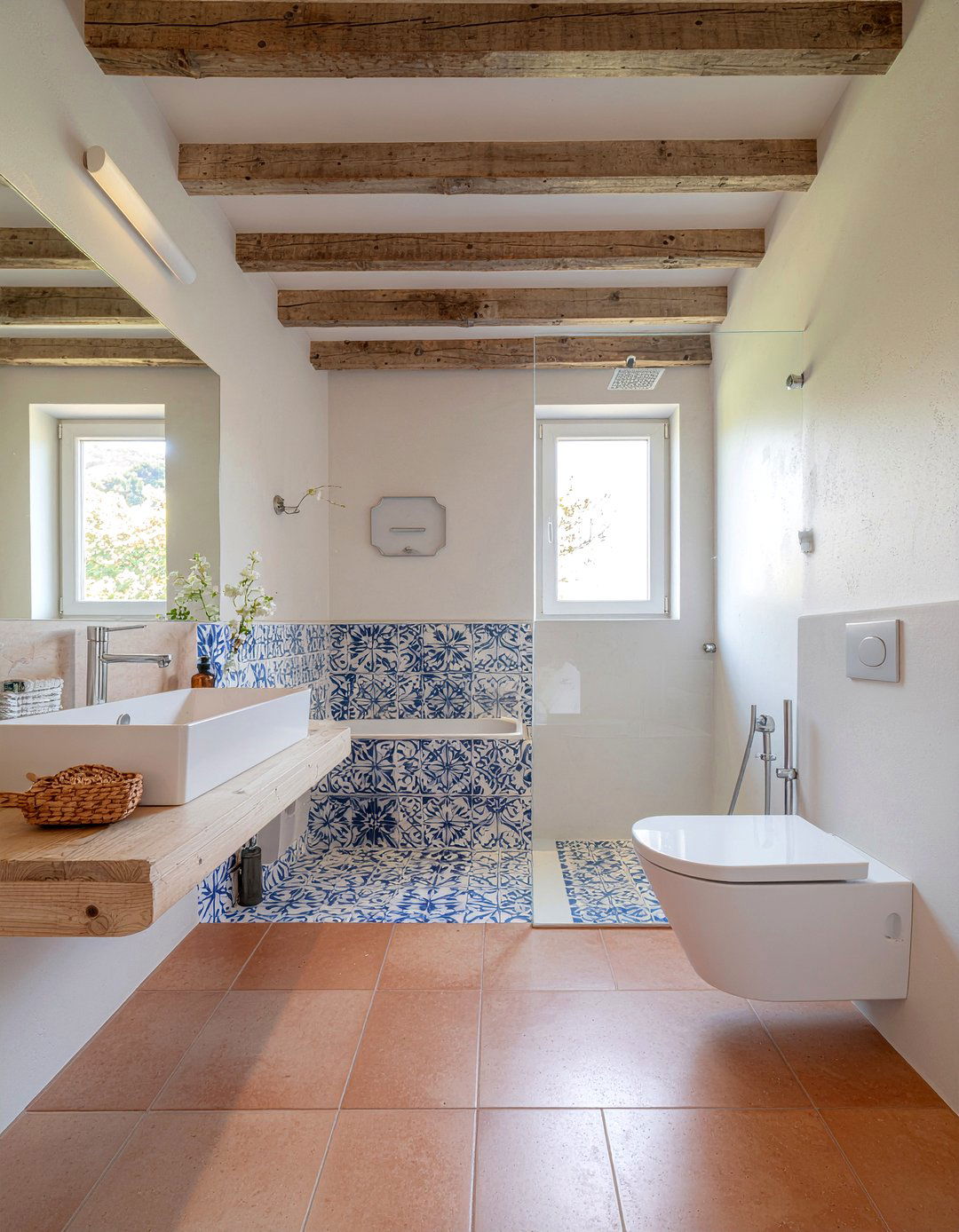 Mediterranean Modern Bathroom - 30 bathroom style mixing ideas