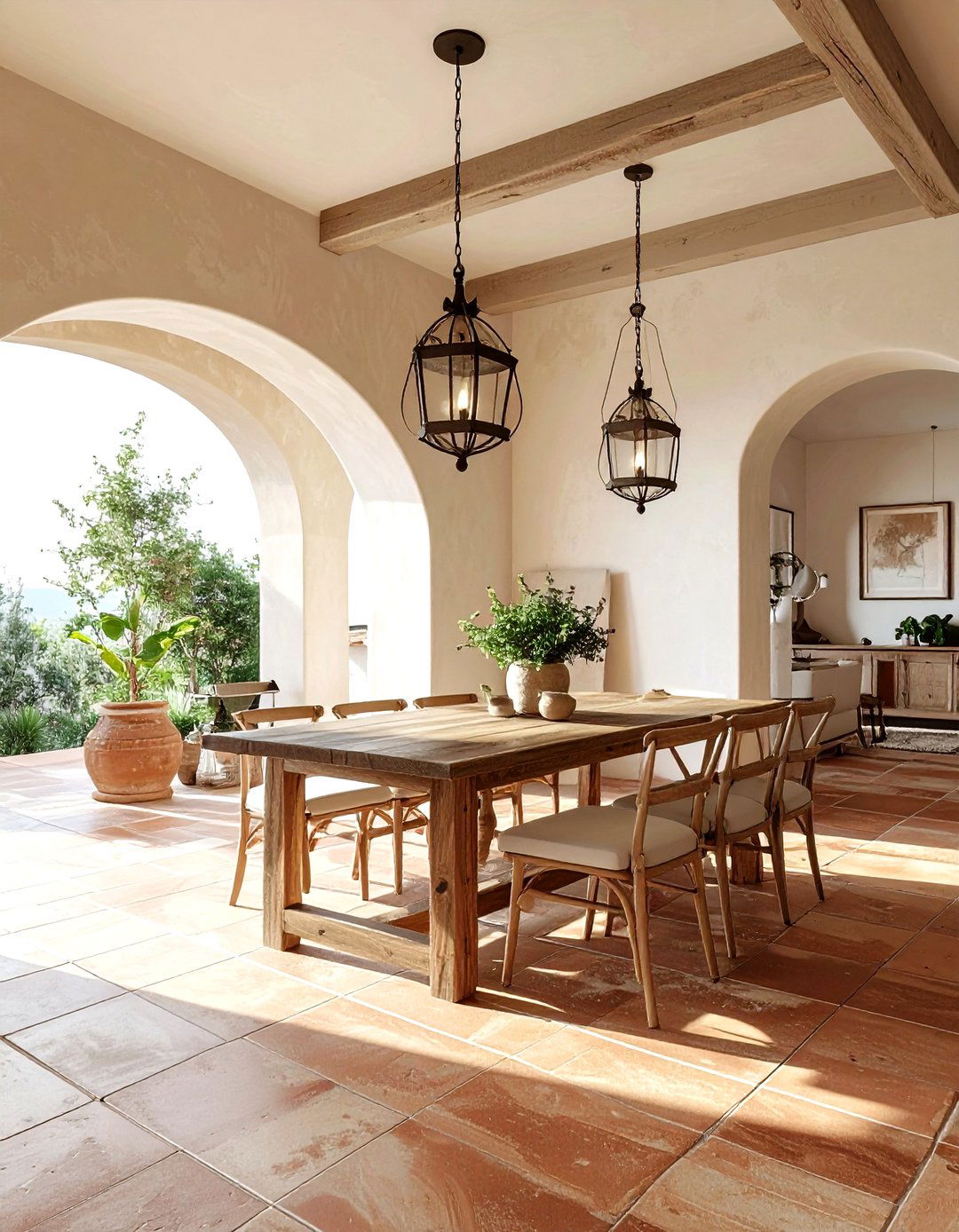 Mediterranean Open Plan Dining - 30 open plan dining ideas