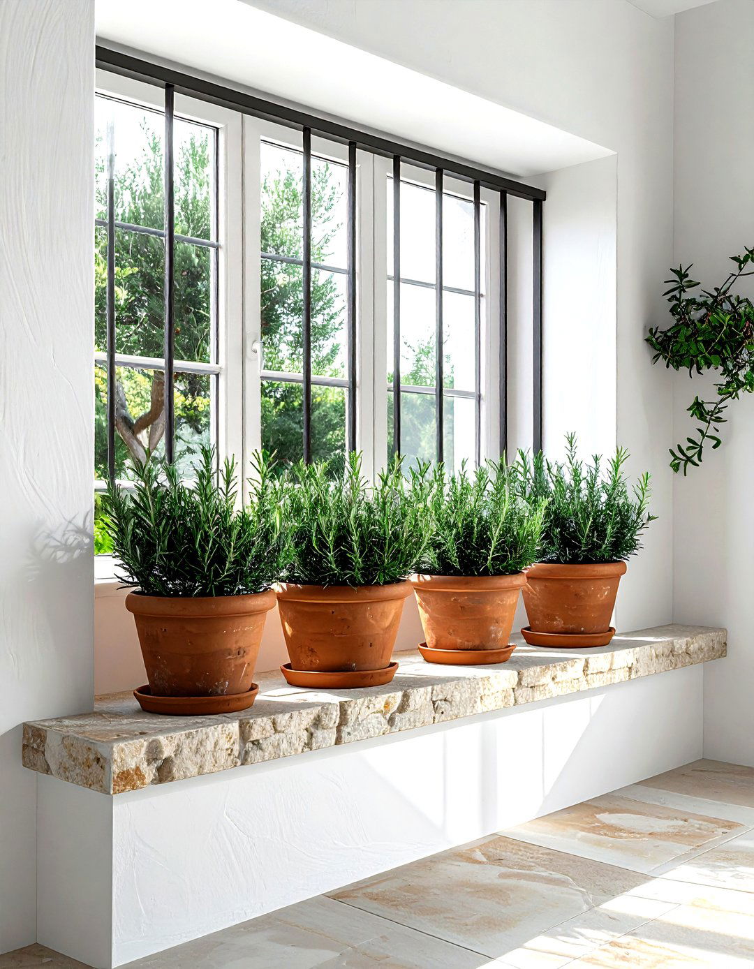 Mediterranean Style Garden Window - 30 kitchen garden window ideas
