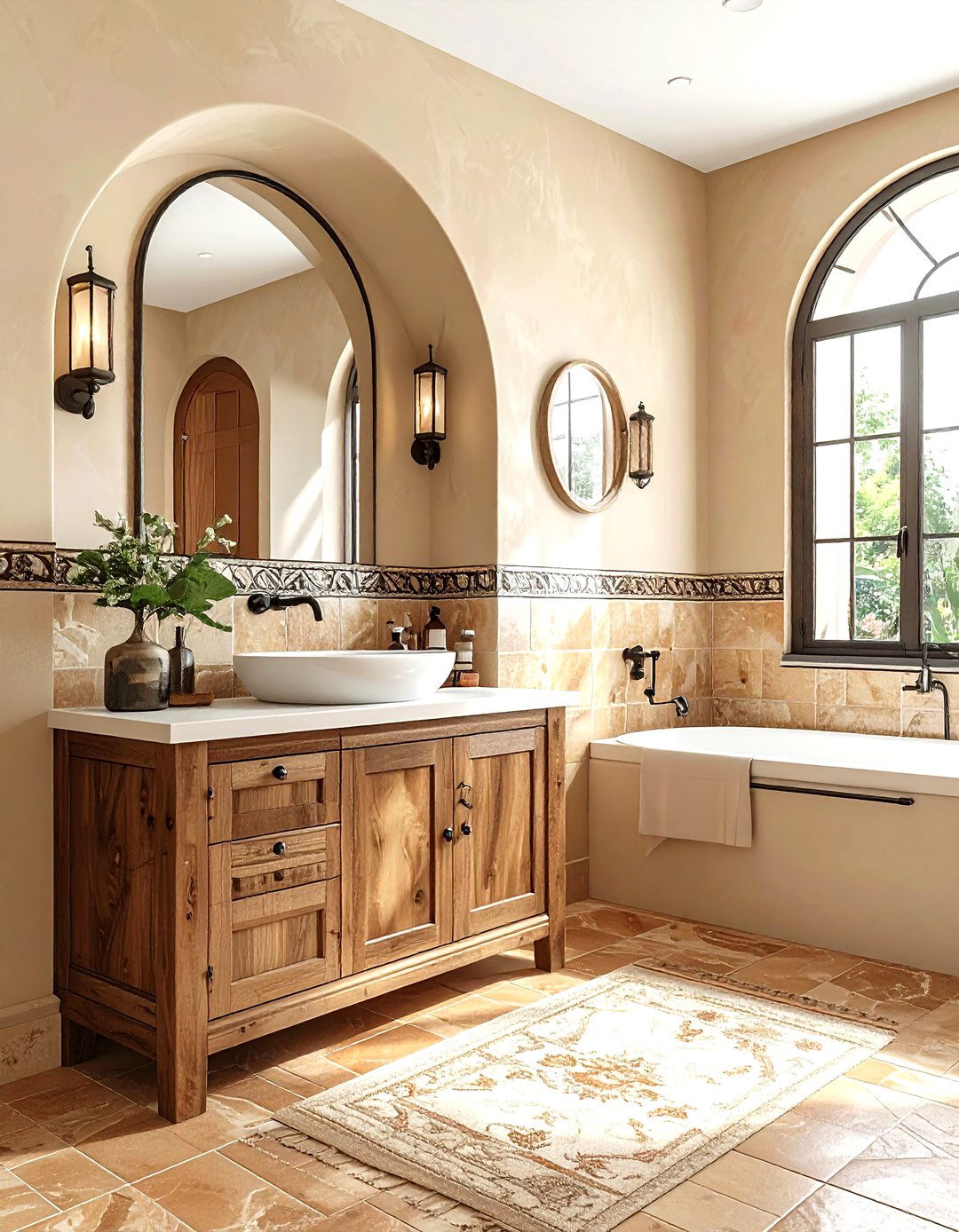 Mediterranean Tan Bathroom - 30 warm tan bathroom ideas