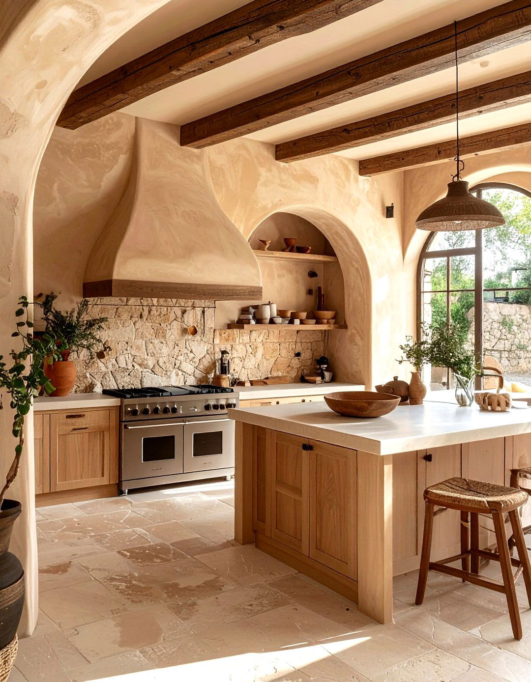 Mediterranean Tan Kitchen - 30 warm tan kitchen ideas