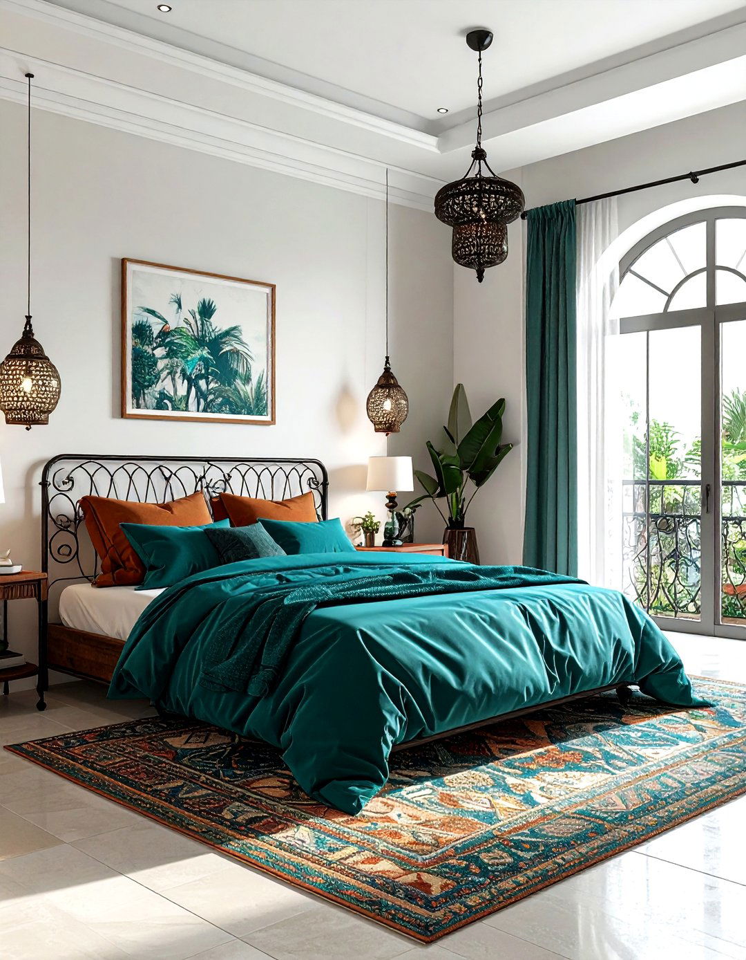 Mediterranean Teal Coastal Bedroom - 30 coastal teal bedroom ideas