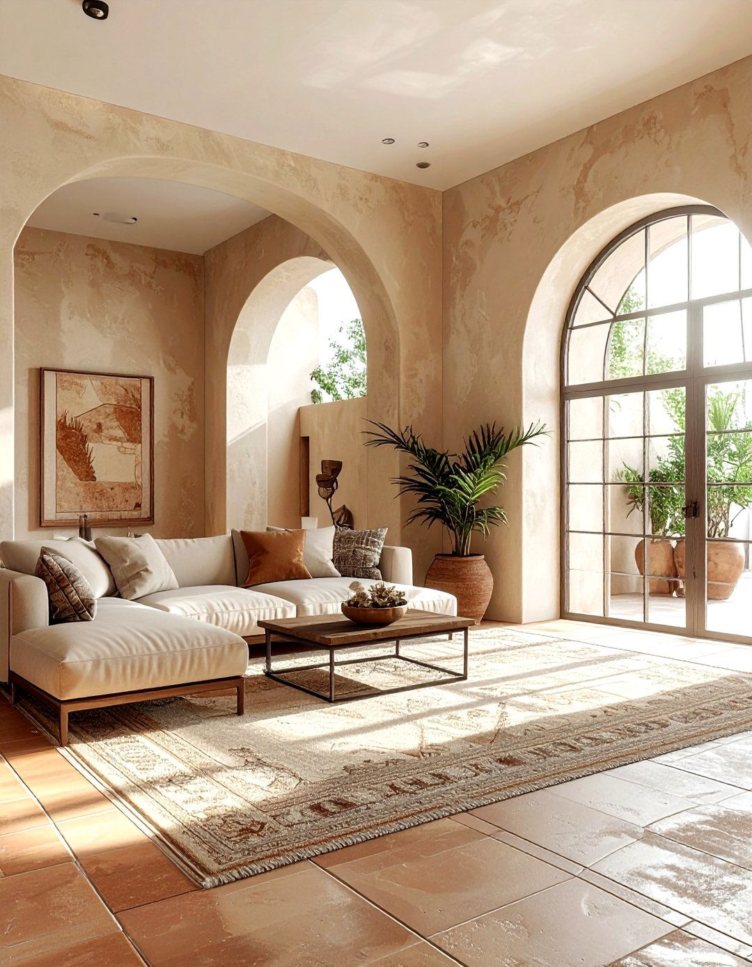 Mediterranean beige living room - 30 beige living room decor ideas