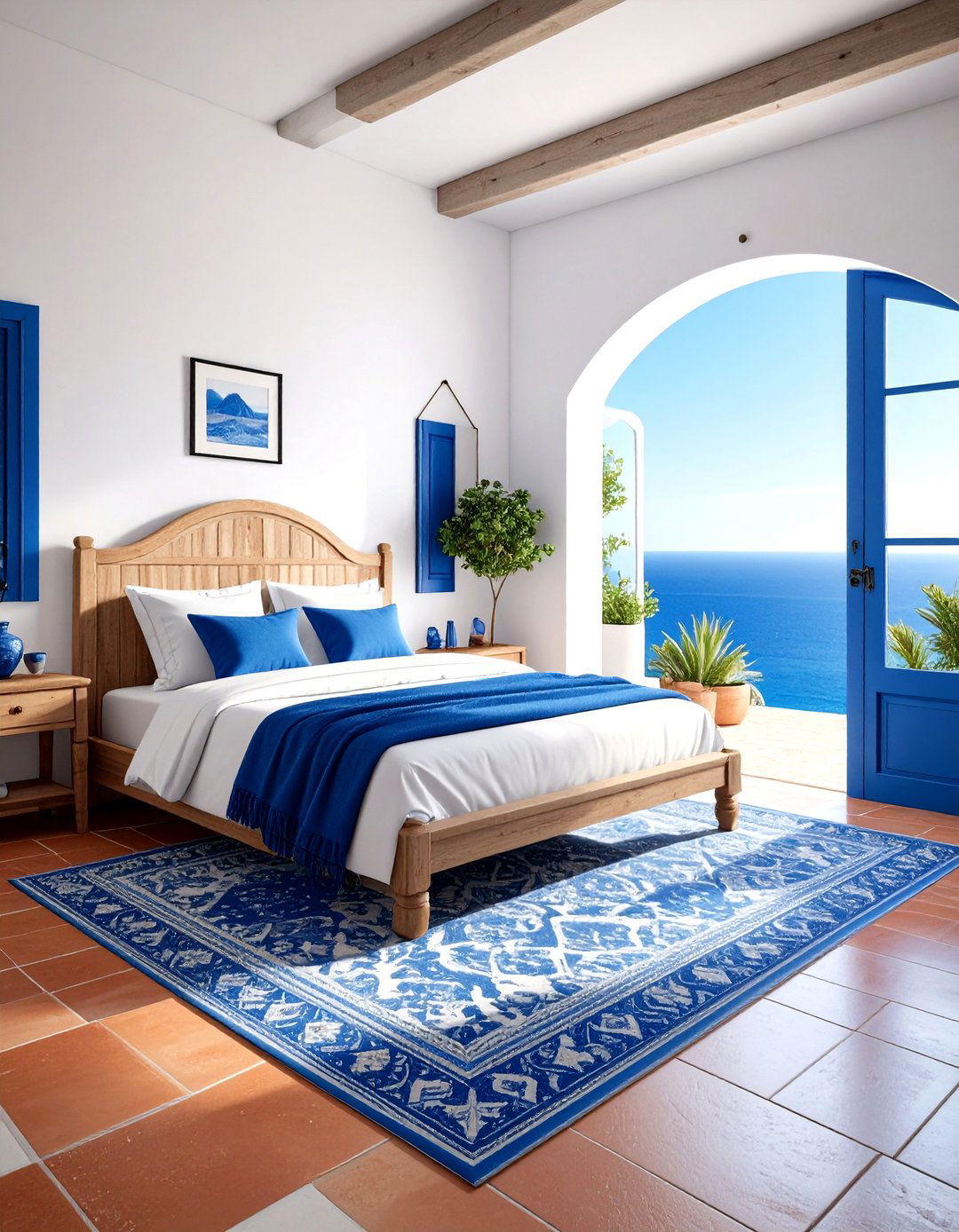 Mediterranean blue bedroom - 30 coastal blue bedroom ideas