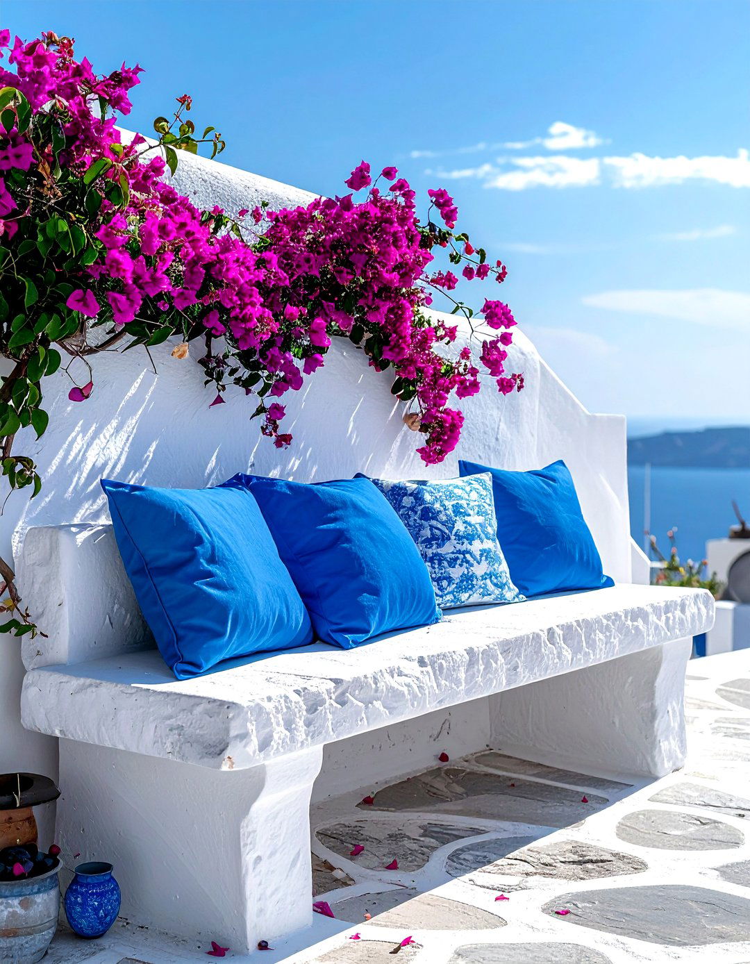 Mediterranean blue - 30 outdoor pillow ideas