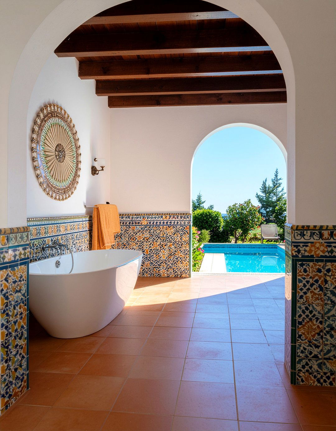 Mediterranean pool bathroom - 30 pool bathroom ideas