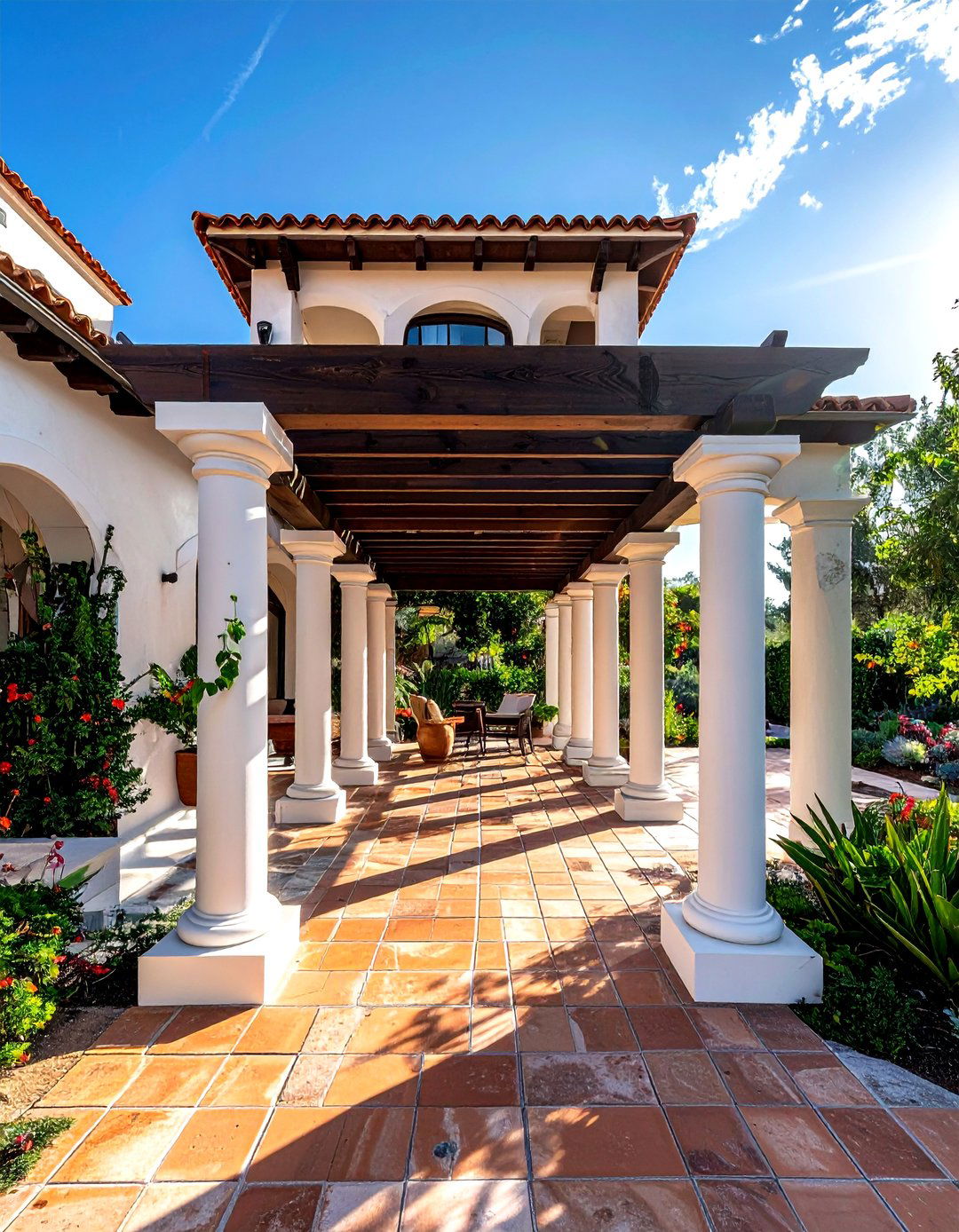 Mediterranean style pergola - 30 pergola dining ideas