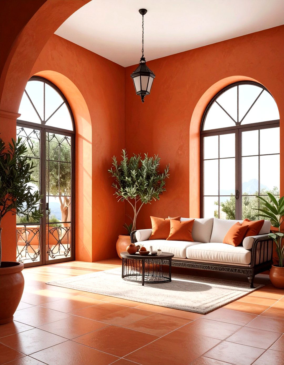 30 Living Room Terracotta Walls for a Warm and Earthy Feel