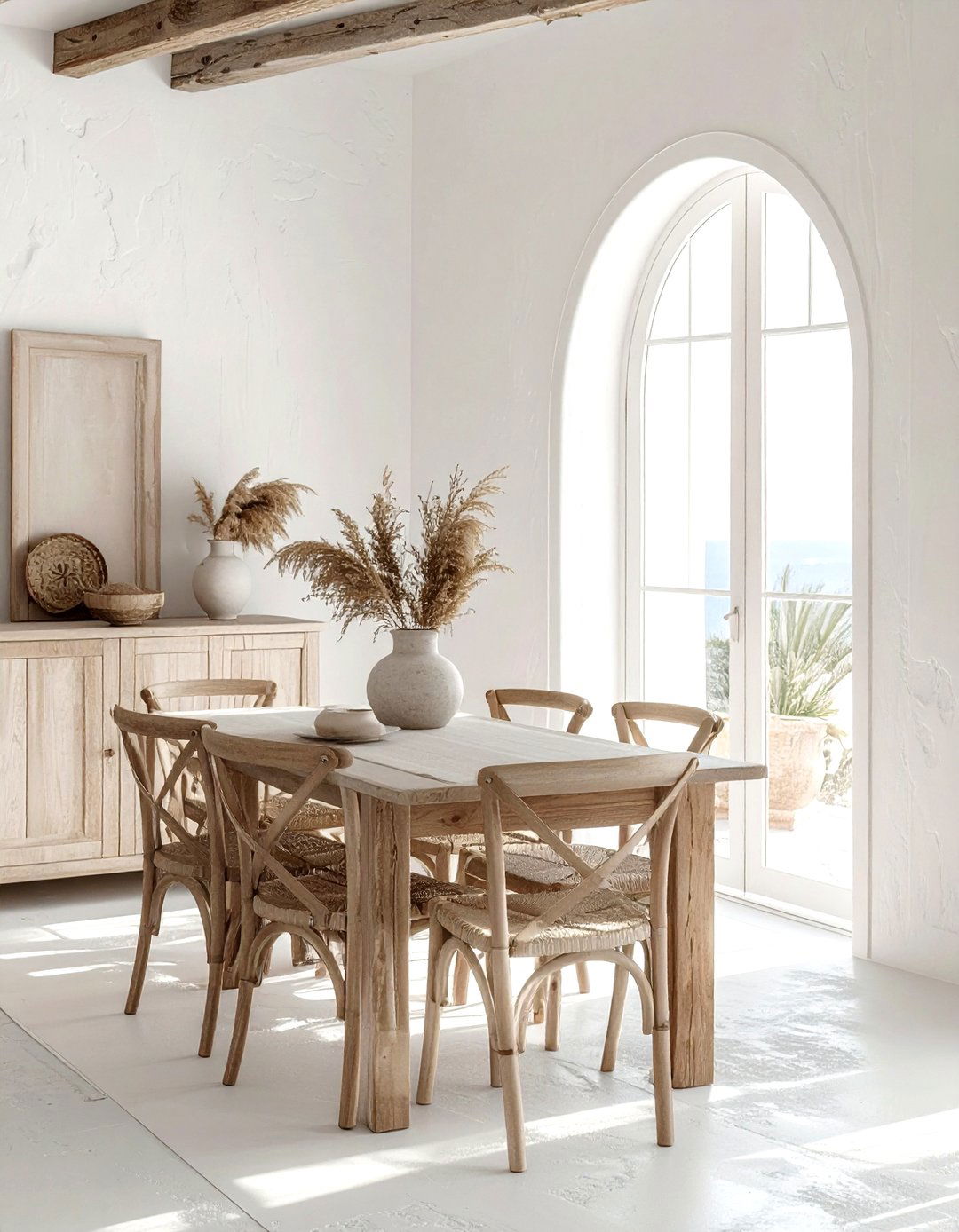 Mediterranean white dining room - 30 white and white dining room ideas