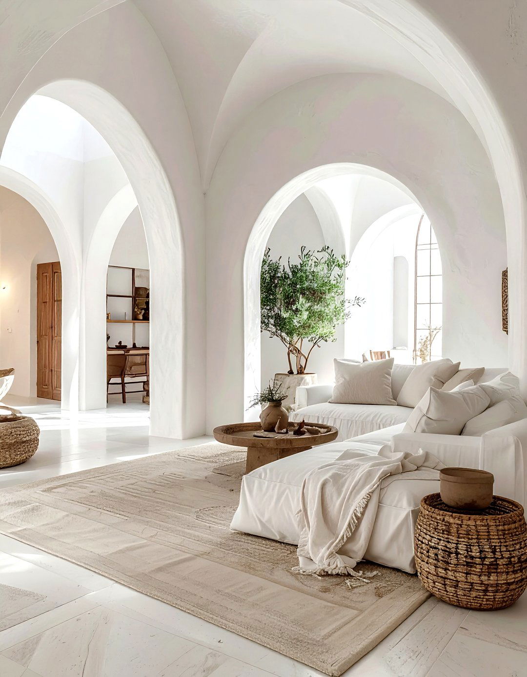 Mediterranean white living room - 30 cream and white living room ideas