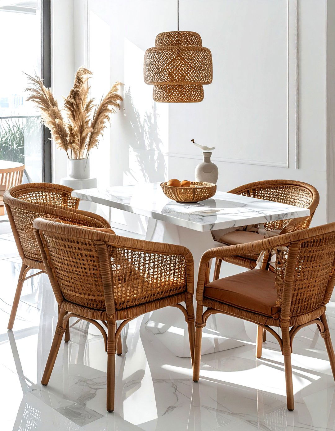 Mediterranean wicker dining chairs - 30 wicker dining chair ideas