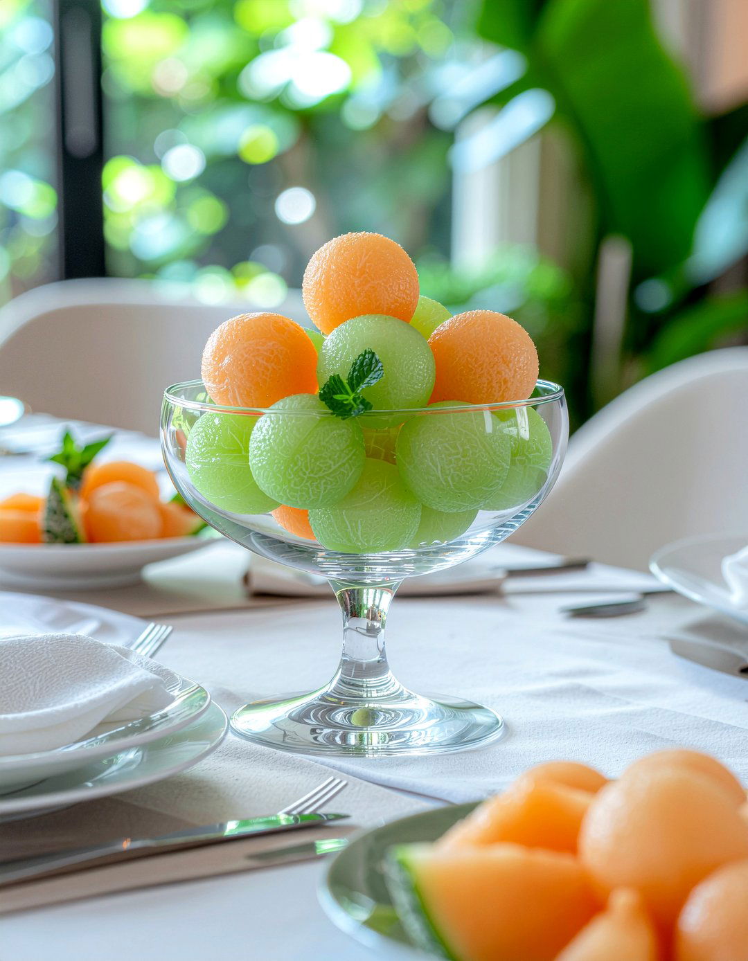 Melon Sphere Centerpiece - 30 fruit centerpiece dining ideas