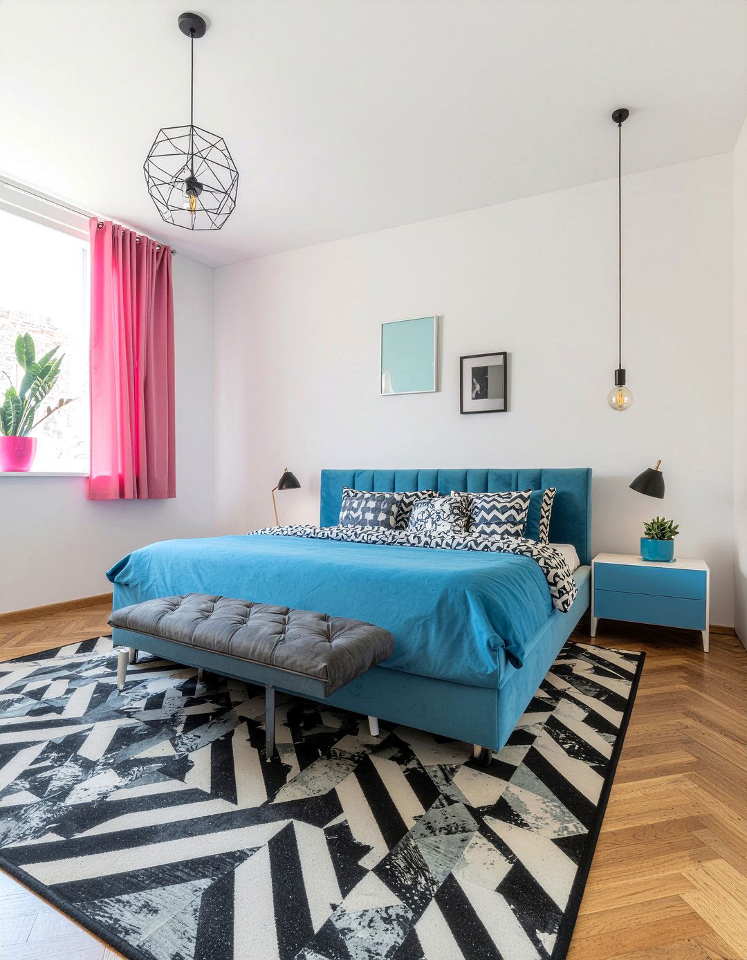 Memphis Style Bedroom - 30 retro bedroom ideas