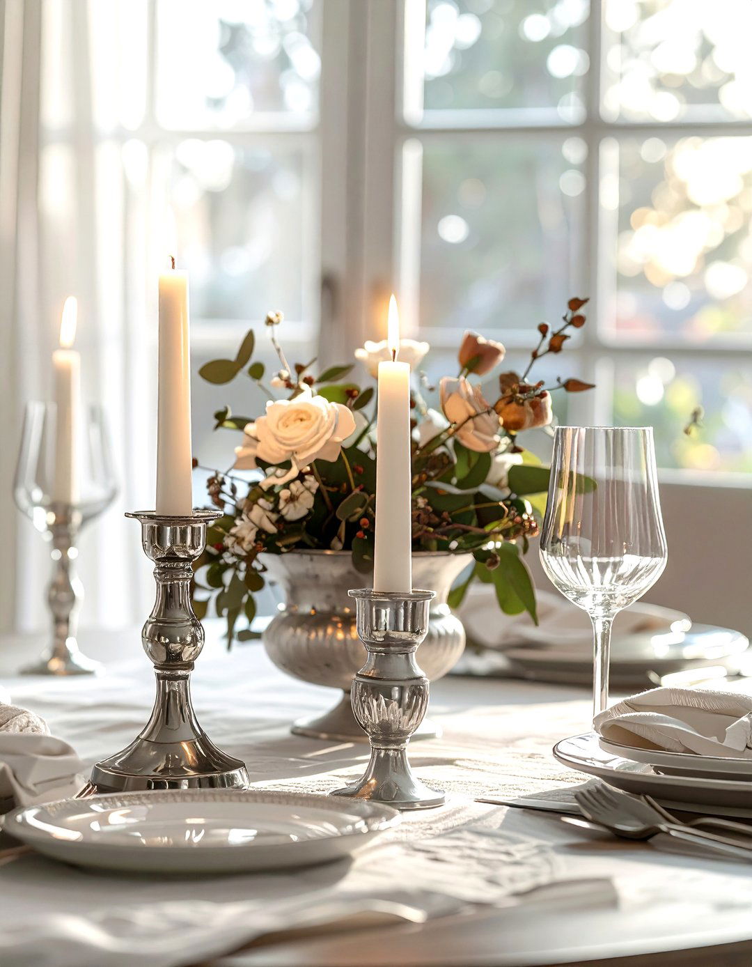 Mercury Glass Candle Holder - 30 glass decor ideas