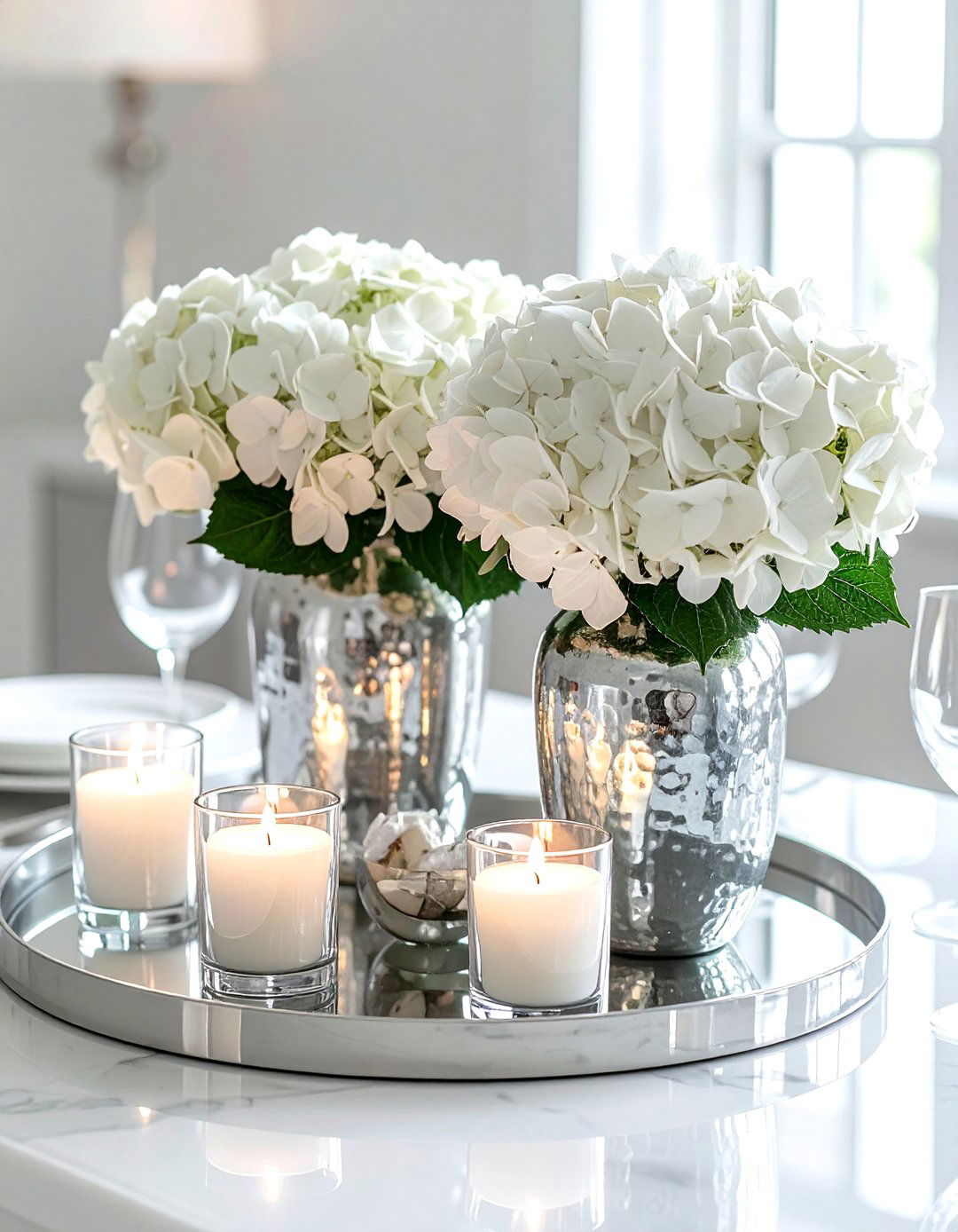 Mercury Glass Vase - 30 silver decor ideas