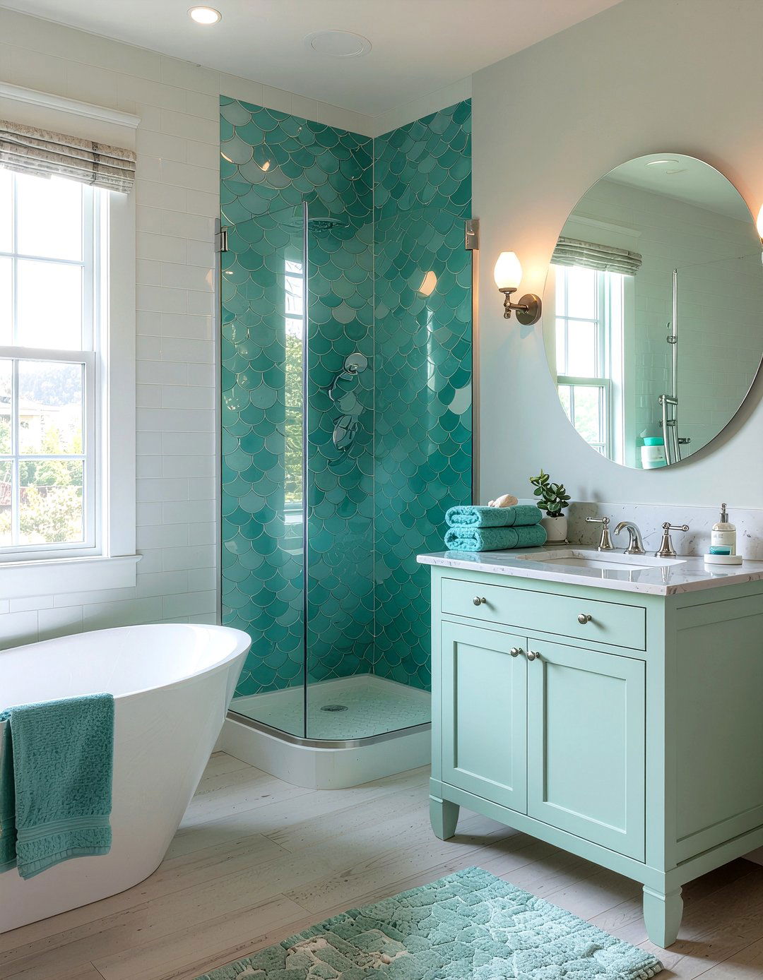 Mermaid Bathroom - 30 girls bathroom ideas