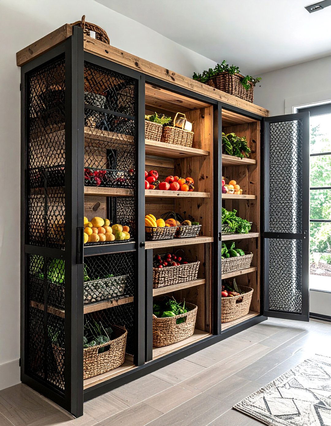 Mesh Door Pantry - 30 pantry cabinet kitchen ideas