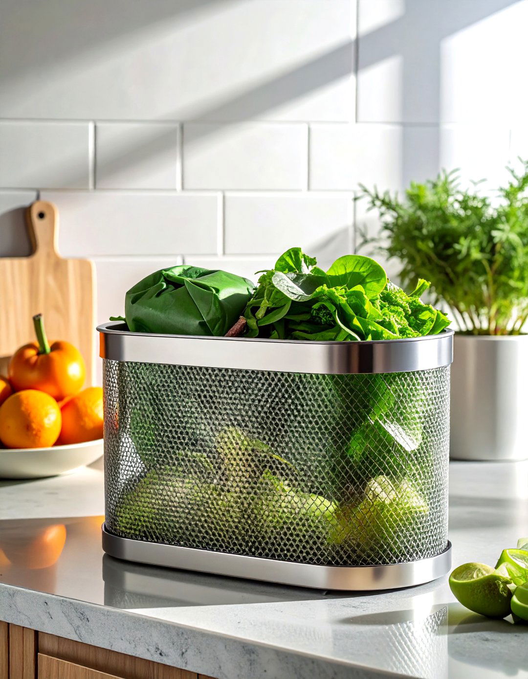 Mesh Ventilated Compost Bin - 30 compost bin kitchen ideas
