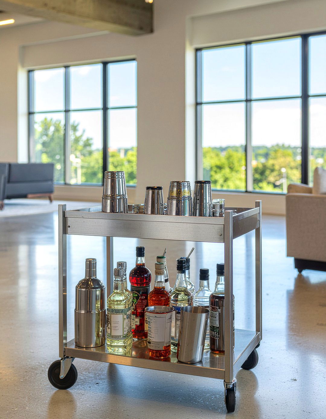 Metal Bar Cart - 30 dining room bar cart ideas