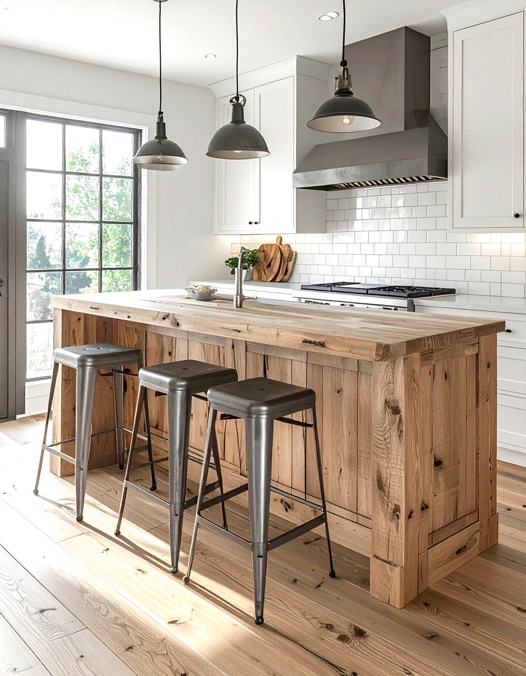 Metal Bar Stools - 30 kitchen seating ideas