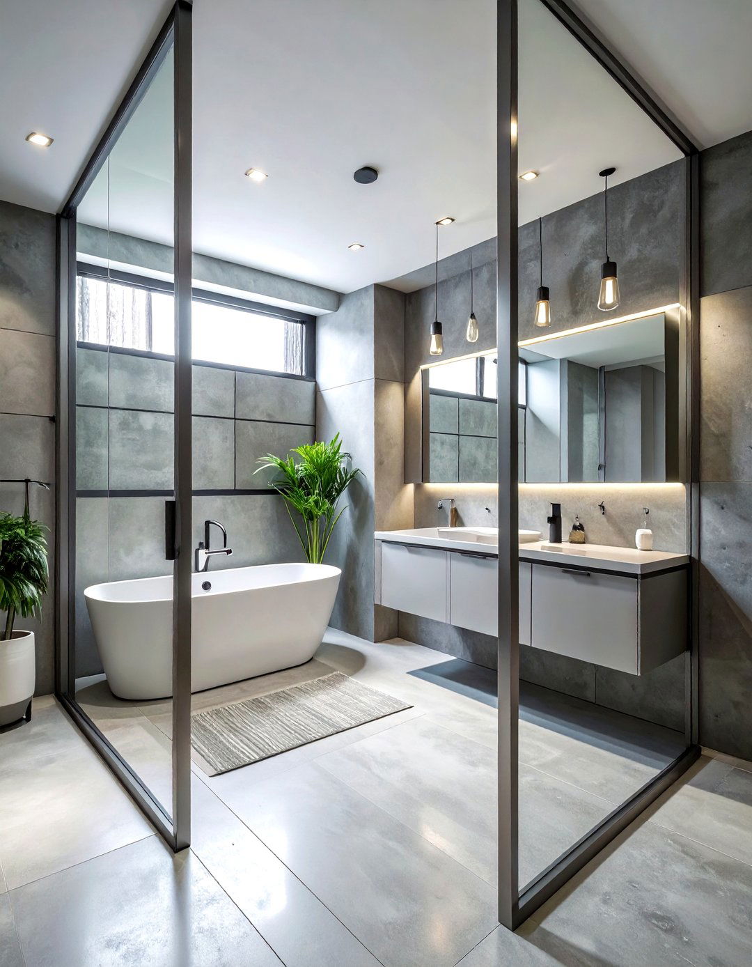 Metal Bathroom Partition - 30 stainless steel bathroom ideas