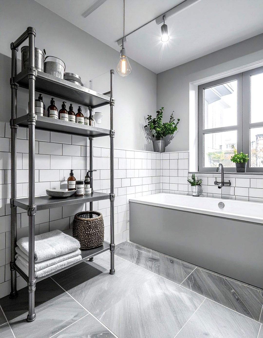 Metal Bathroom Shelving - 30 stainless steel bathroom ideas