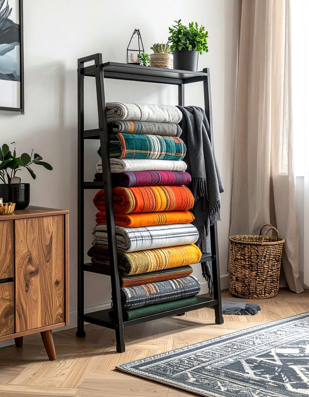 Metal Blanket Ladder - 30 TJ Maxx decor ideas