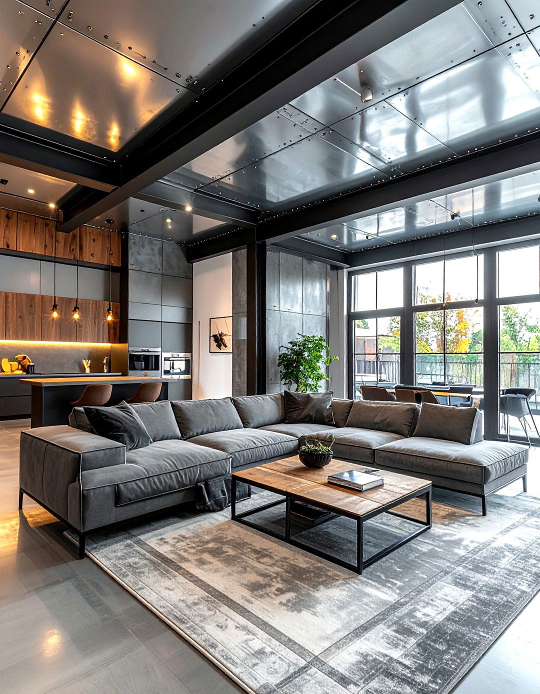 Metal Ceiling - 30 living room ceiling ideas