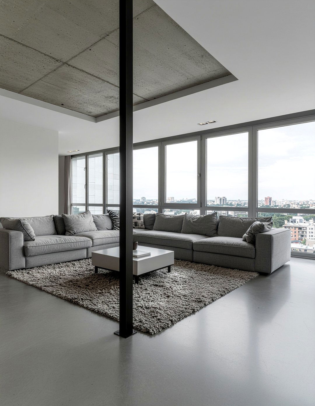 Metal Column - 30 living room column ideas