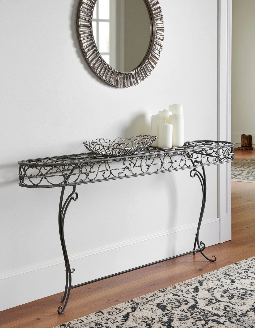Metal Filigree Console - 30 living room Moroccan furniture ideas