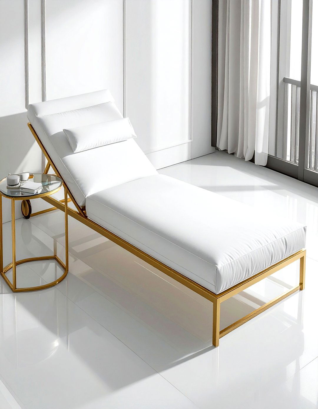 Metal Frame Chaise - 30 living room chaise lounge ideas