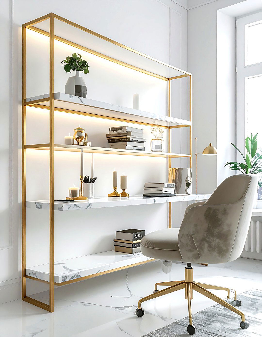 Metal Frame Office Shelf - 30 office bookshelf ideas
