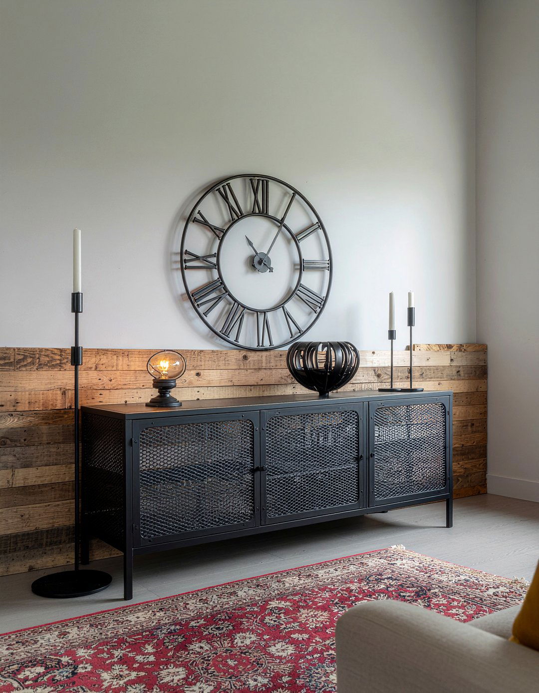 Metal Frame Sideboard - 30 living room rustic furniture ideas