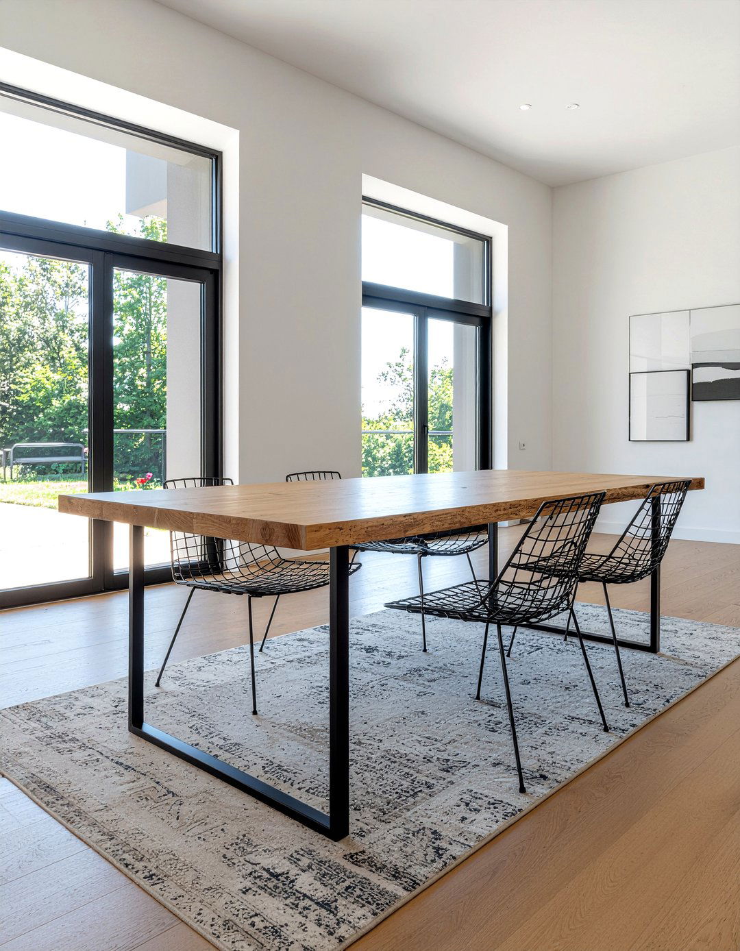 Metal Frame Wood Table - 30 extendable dining ideas