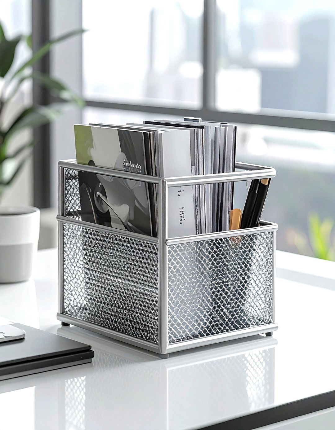 Metal Mesh Magazine Rack - 30 living room magazine rack ideas