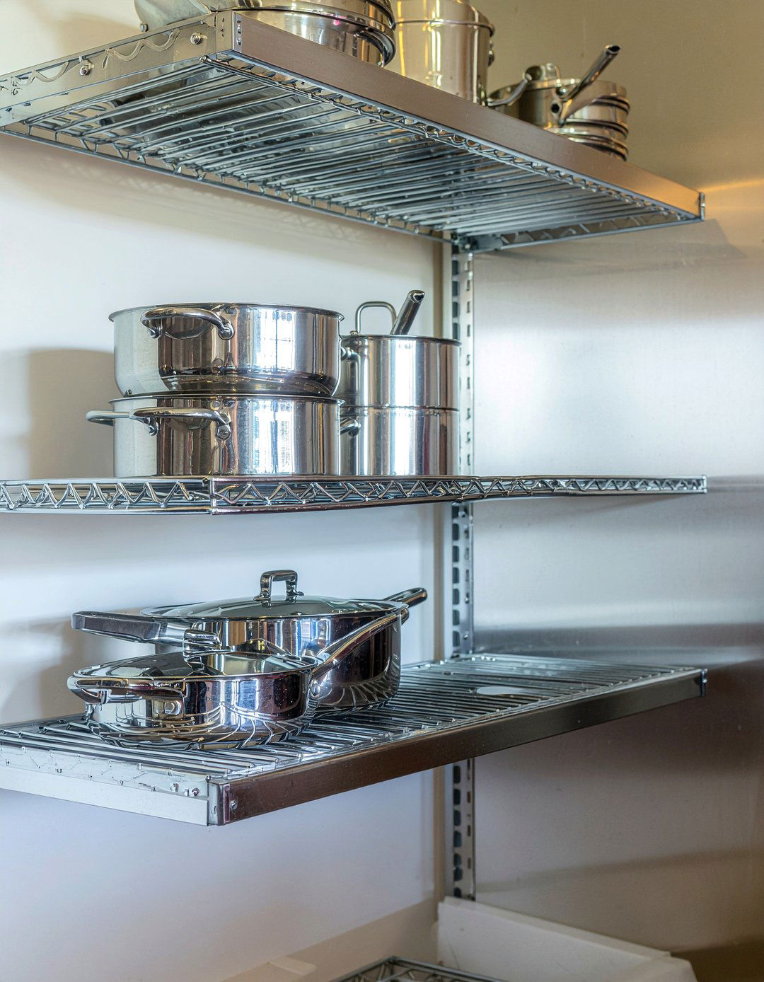Metal Pantry Shelves - 30 pantry shelving kitchen ideas