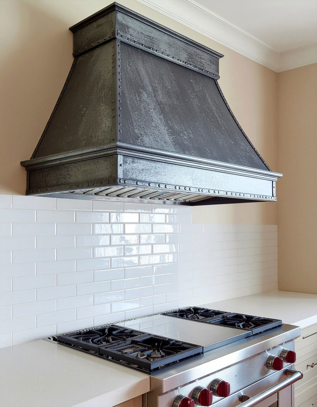 Metal Range Hood - 30 Fixer Upper kitchen ideas