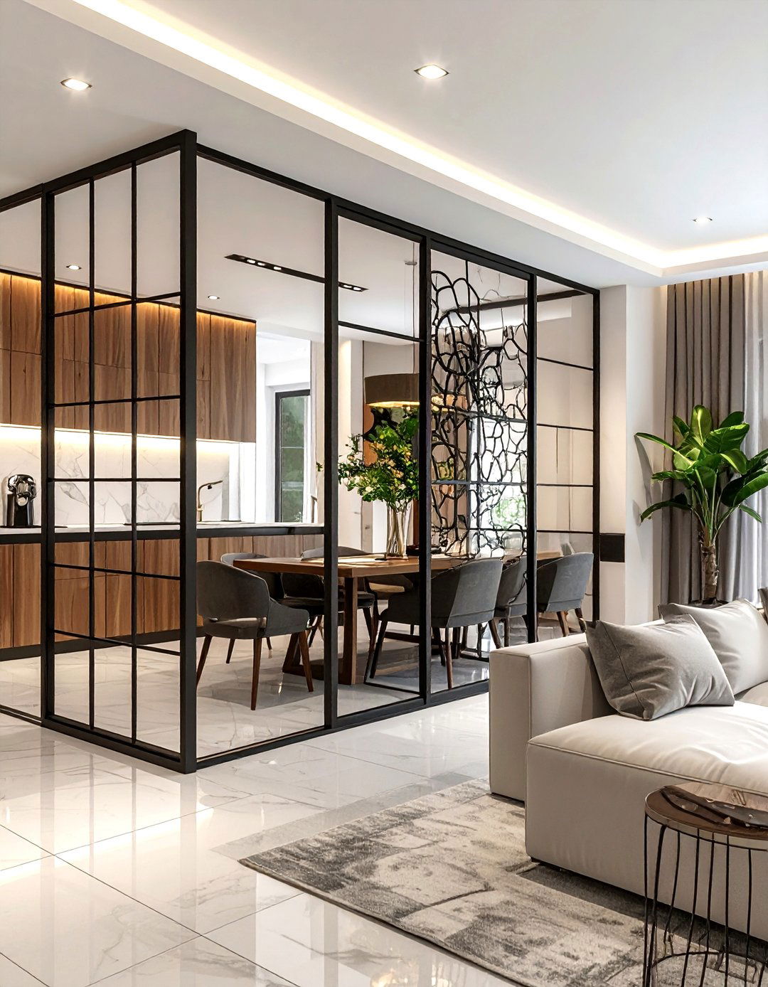 Metal Room Divider - 30 metal accent ideas