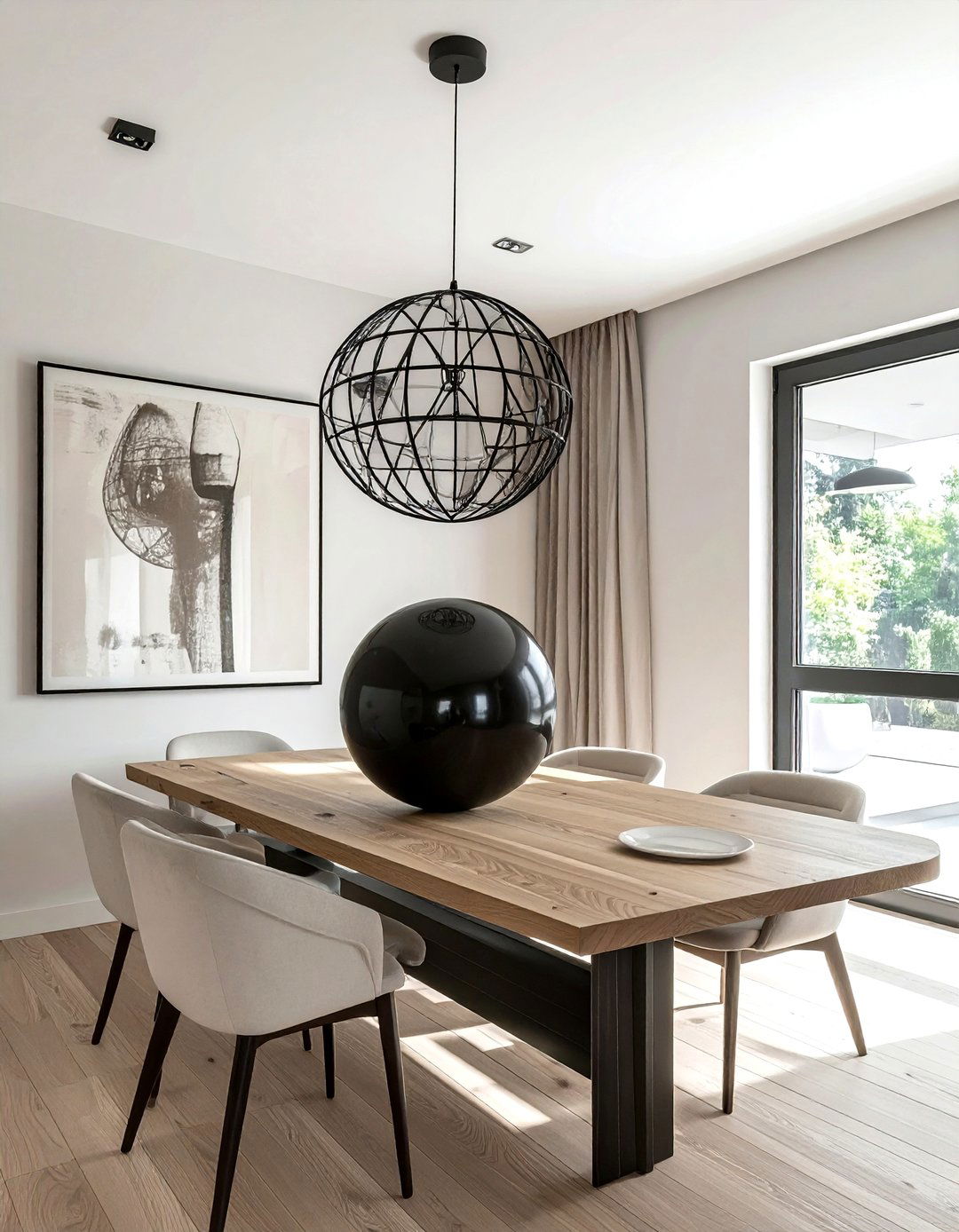 Metal Sphere Centerpiece - 30 orb decor ideas