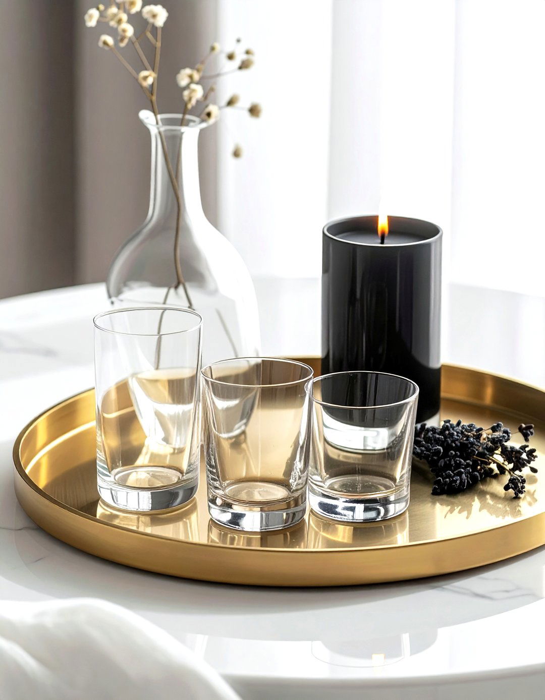 Metal Tray - 30 living room tablescape ideas