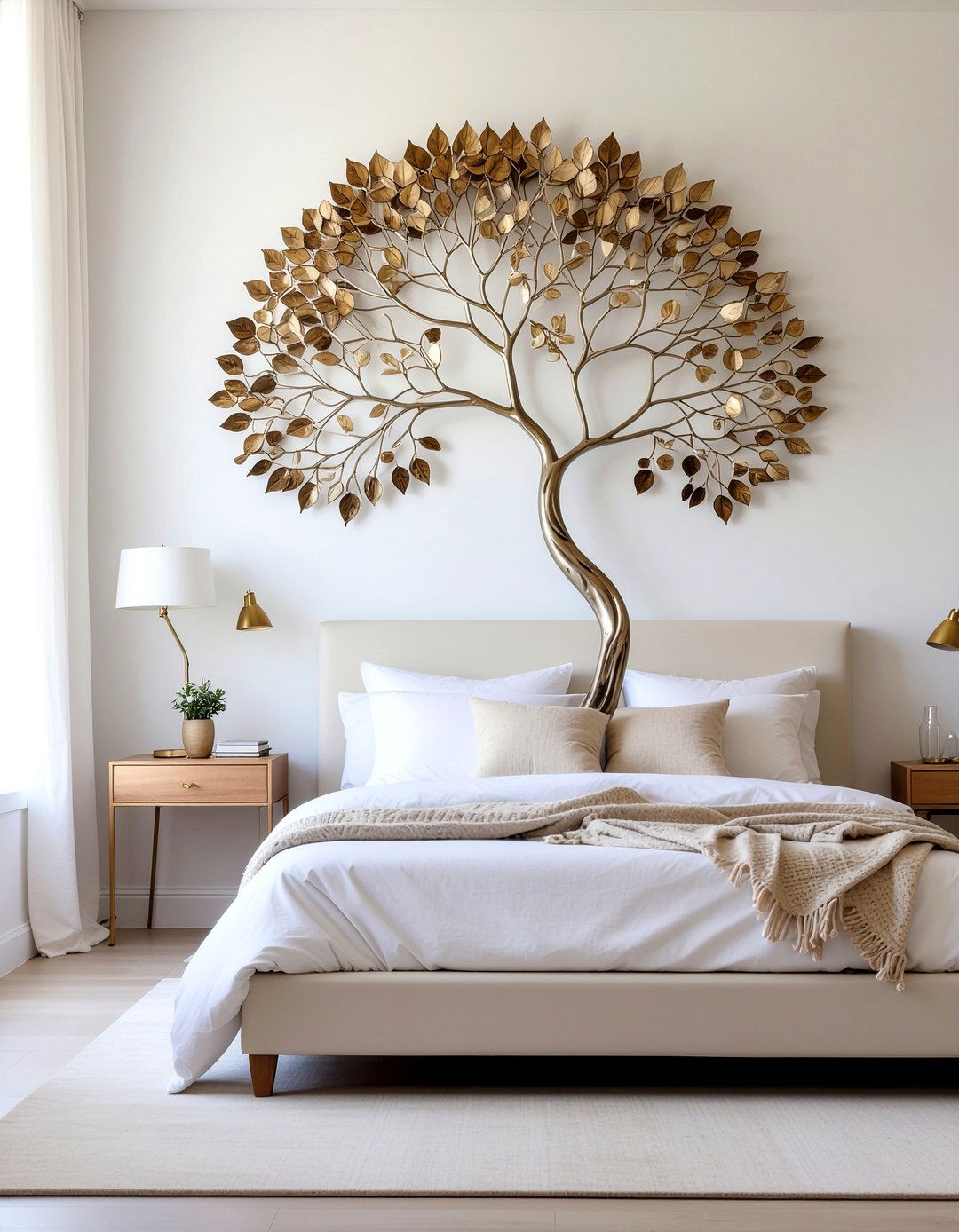 Metal Tree Sculpture - 30 bedroom figurines