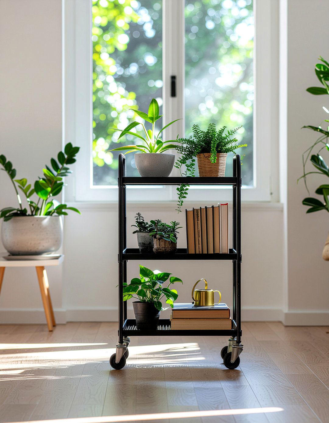 Metal Utility Cart - 30 cheap living room furniture ideas