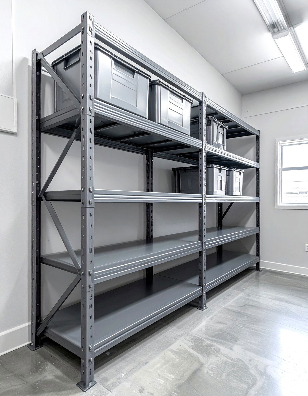Metal Utility Shelving - 30 laundry room shelving ideas