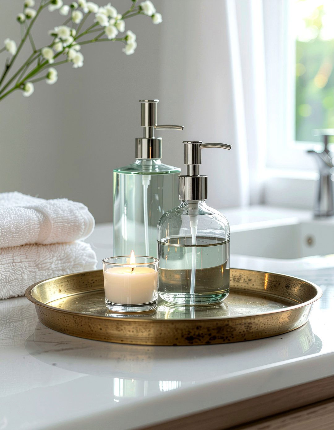 Metal Vanity Tray - 30 bathroom final detail ideas