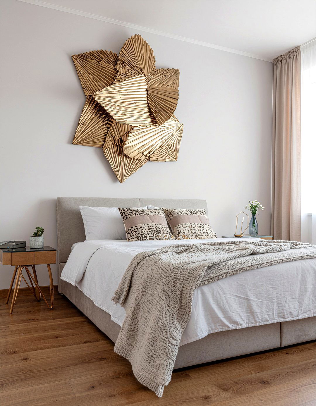 Metal Wall Sculpture - 30 metal accent bedroom ideas