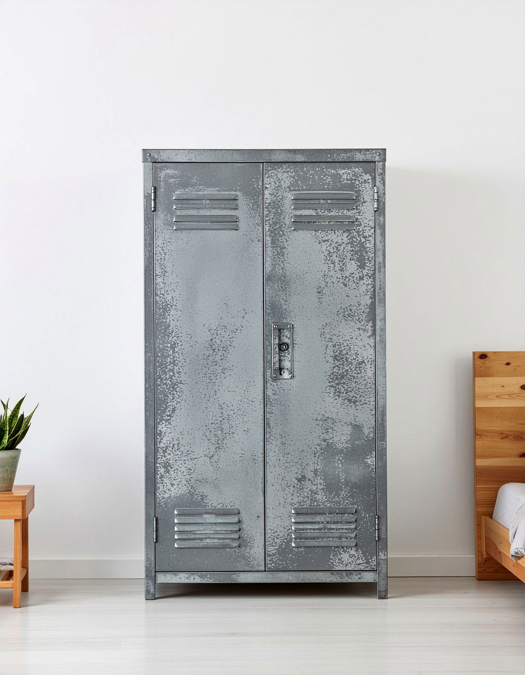 Metal Wardrobe - 30 industrial bedroom ideas