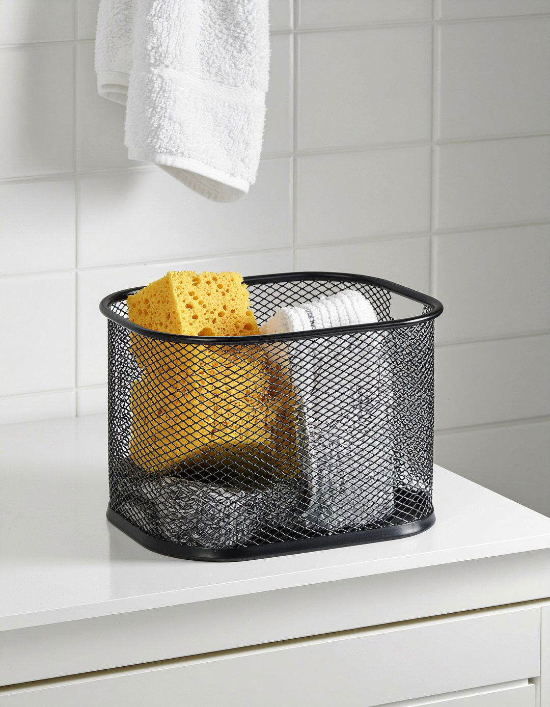 Metal Wire Basket - 30 bathroom cabinet organizer ideas